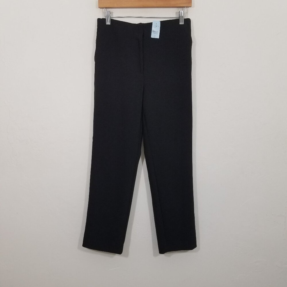 NWT LOFT Petite High Waist Dress Pants Black Size 4P